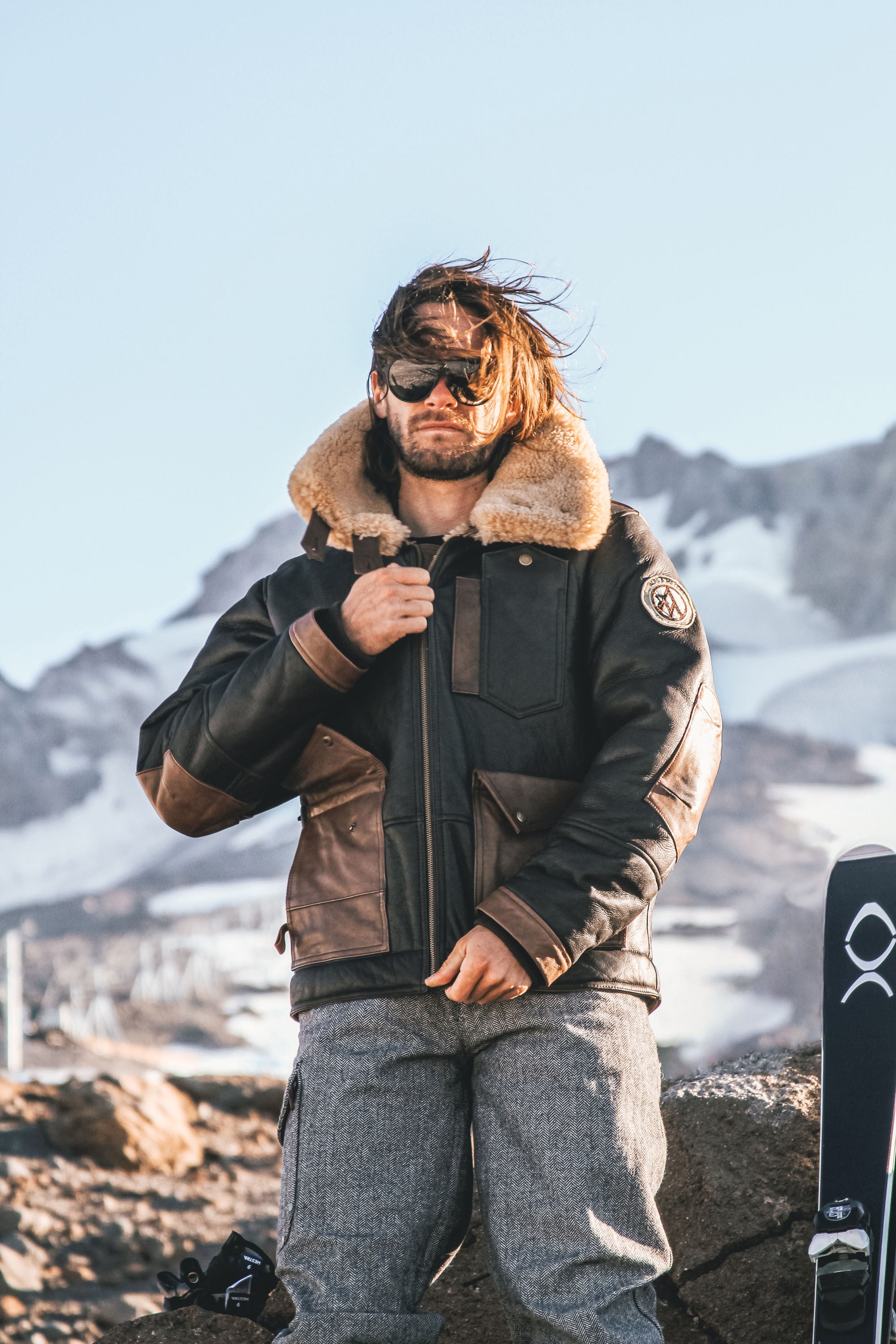 Men's Alpine Shearling Leather Jacket – Alps & Meters