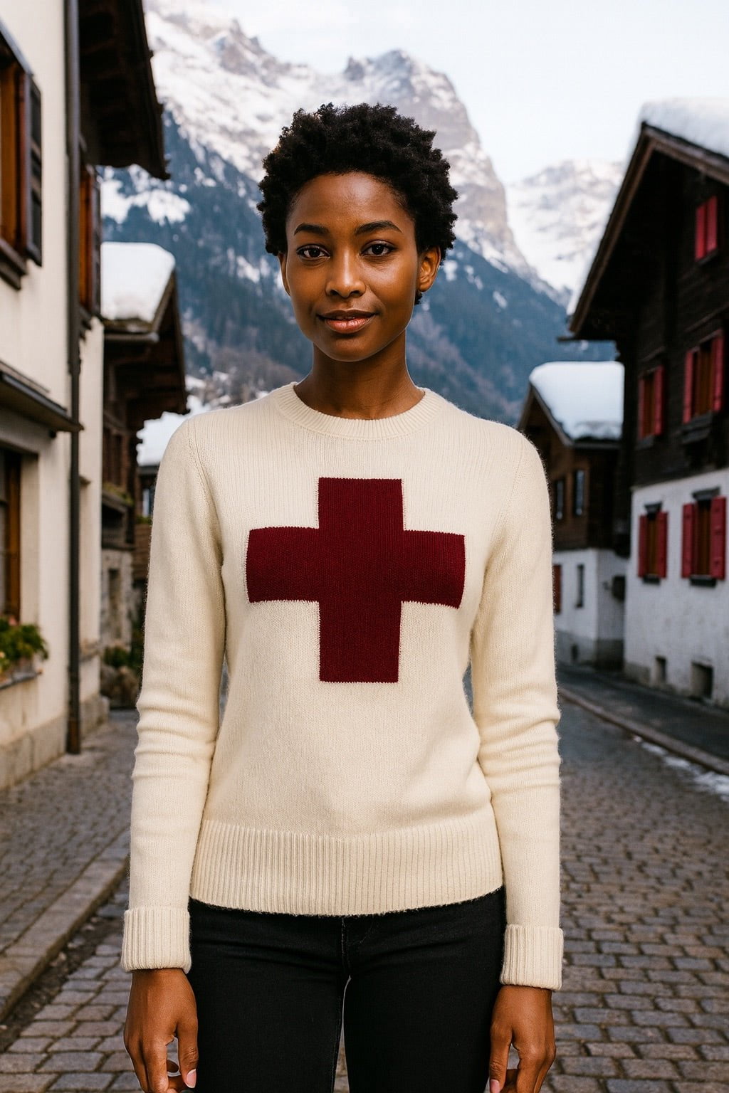 Women's Cashmere Alpine Knit Ski Race Sweater – Alps & Meters