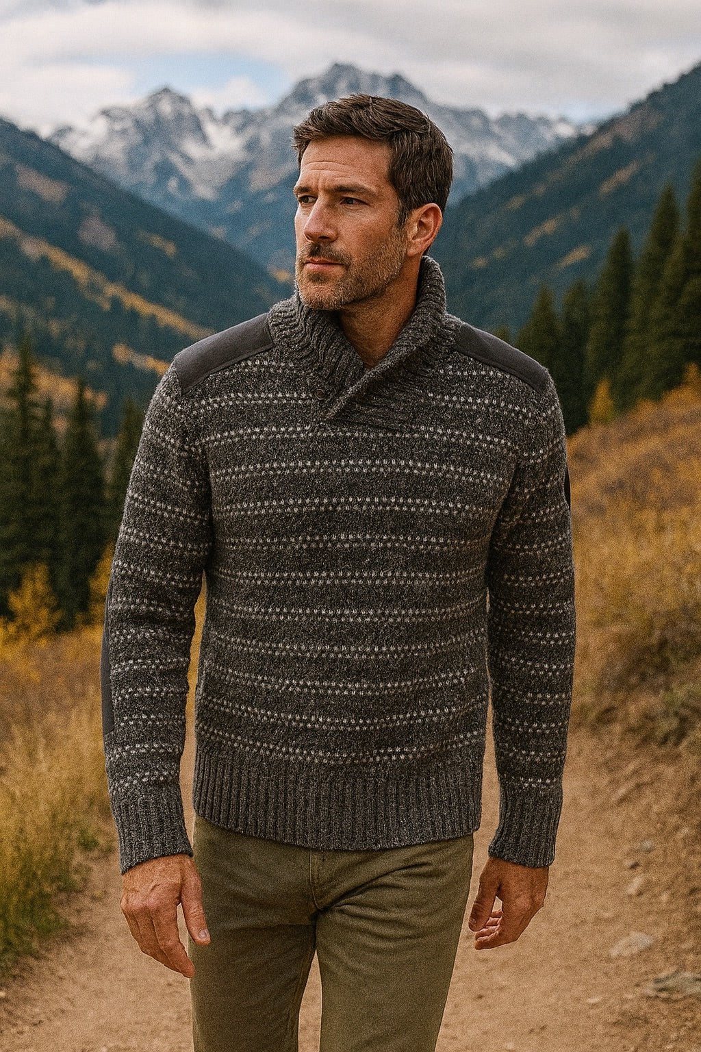 Ascent Shawl Collar Knit – Alps & Meters