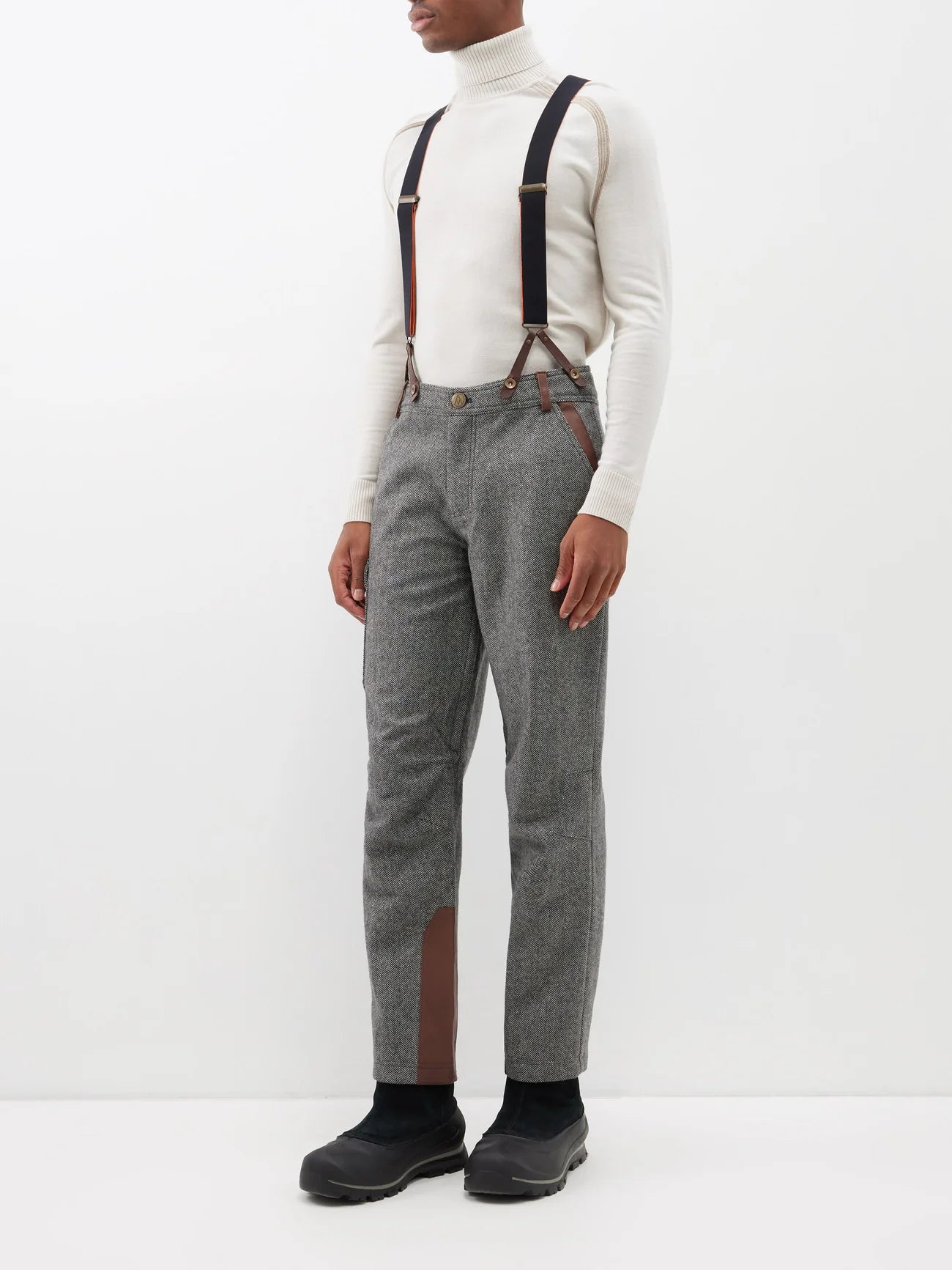 Traditional Men s Ski Pants Winter Wool Trousers Alps Meters