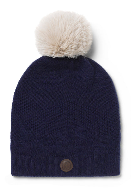 The Cashmere‎ Project Navy Whipstich Hat Faux Fur Pom New The Cashmere Project Navy Whipstich Hat Faux Fur Pom New | eBay main image 4