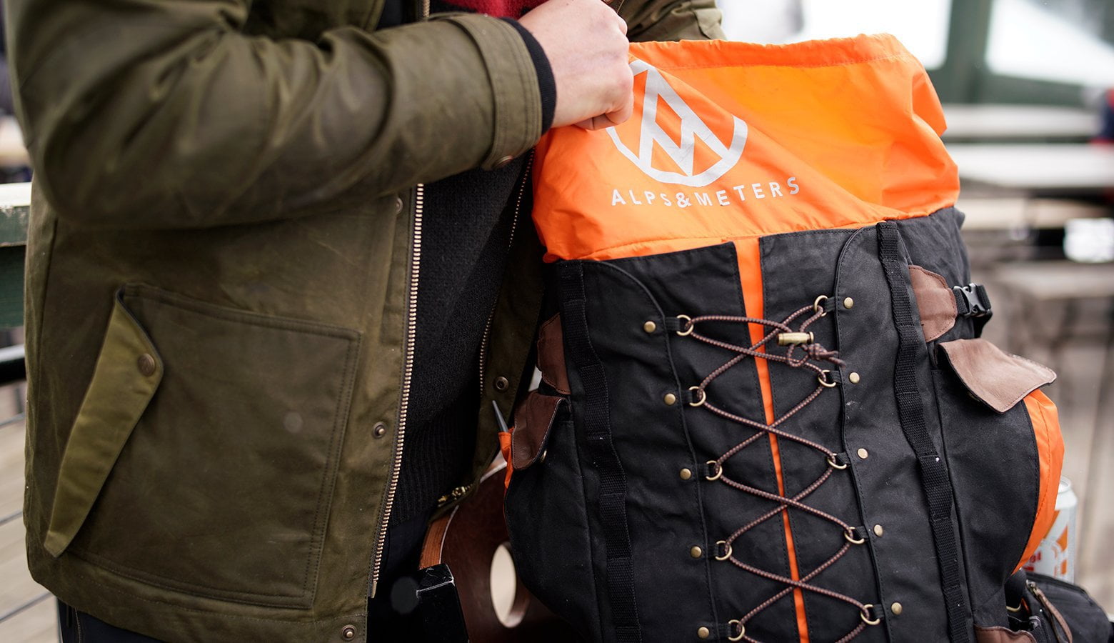 Traditional Waxed Cotton and Leather Ski Pack – Alps & Meters