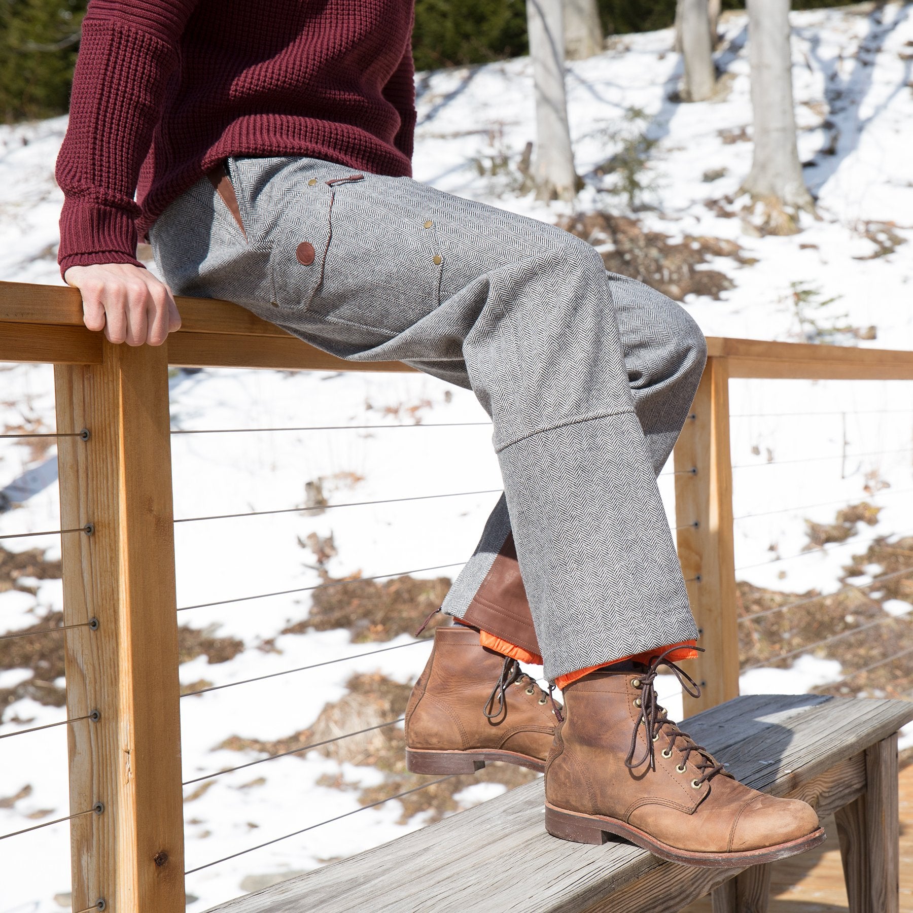 mens snowshoeing pants